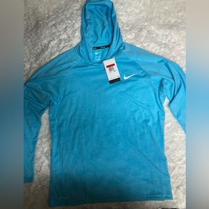 Nike Dri Fit Aruba Blue Mica Mens Hoodie sz Large